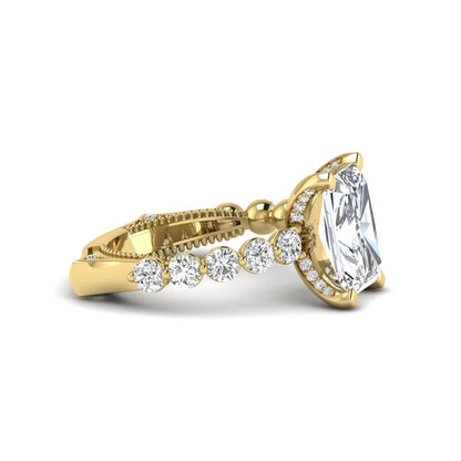 Princess Cluster Prong Set Lab Grown Diamond Engagement Ring