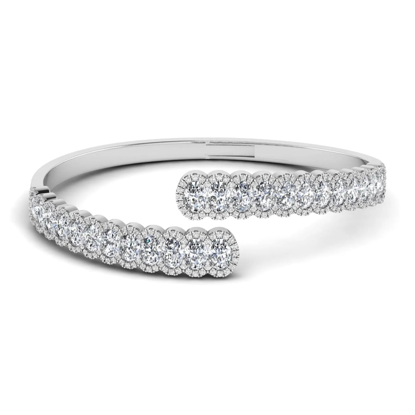 white-gold Diamond ring with a white background