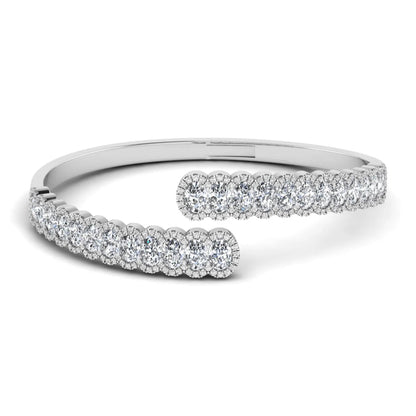 white-gold Diamond ring with a white background