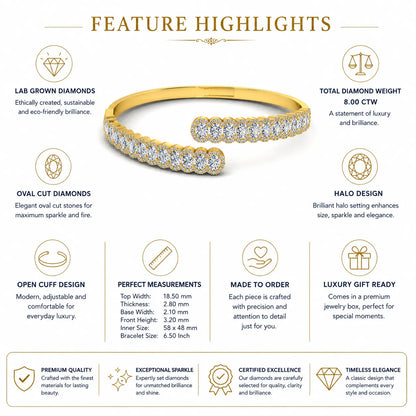 yellow-Gold rose-gold white-gold  bracelet with diamond accents and feature highlights on a white background
