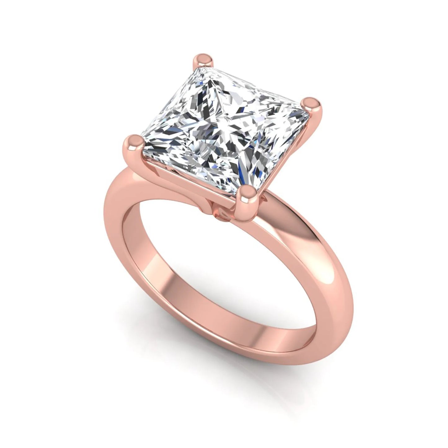 Princess Cut Solitaire Lab Grown Diamond Engagement Ring