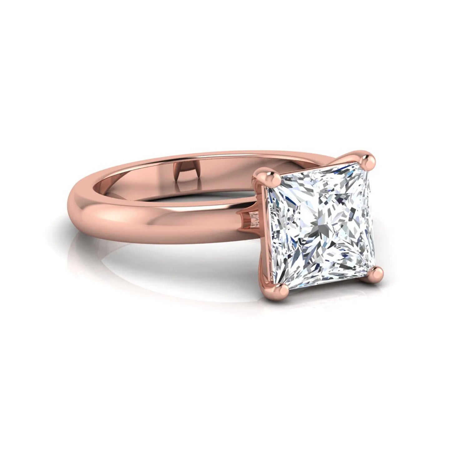 Princess Cut Solitaire Lab Grown Diamond Engagement Ring