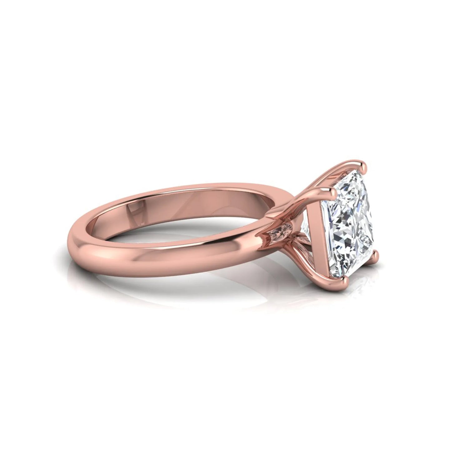 Princess Cut Solitaire Lab Grown Diamond Engagement Ring