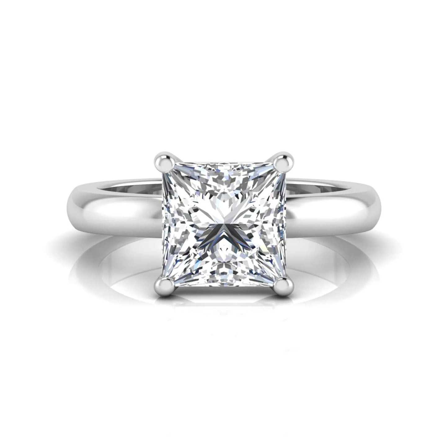 Princess Cut Solitaire Lab Grown Diamond Engagement Ring