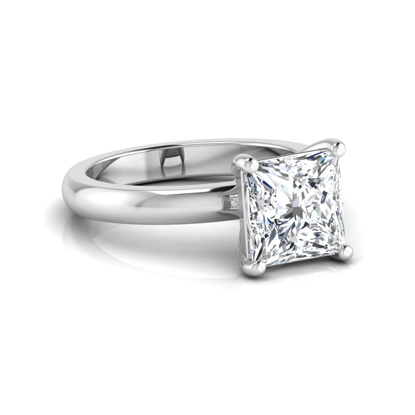 Princess Cut Solitaire Lab Grown Diamond Engagement Ring