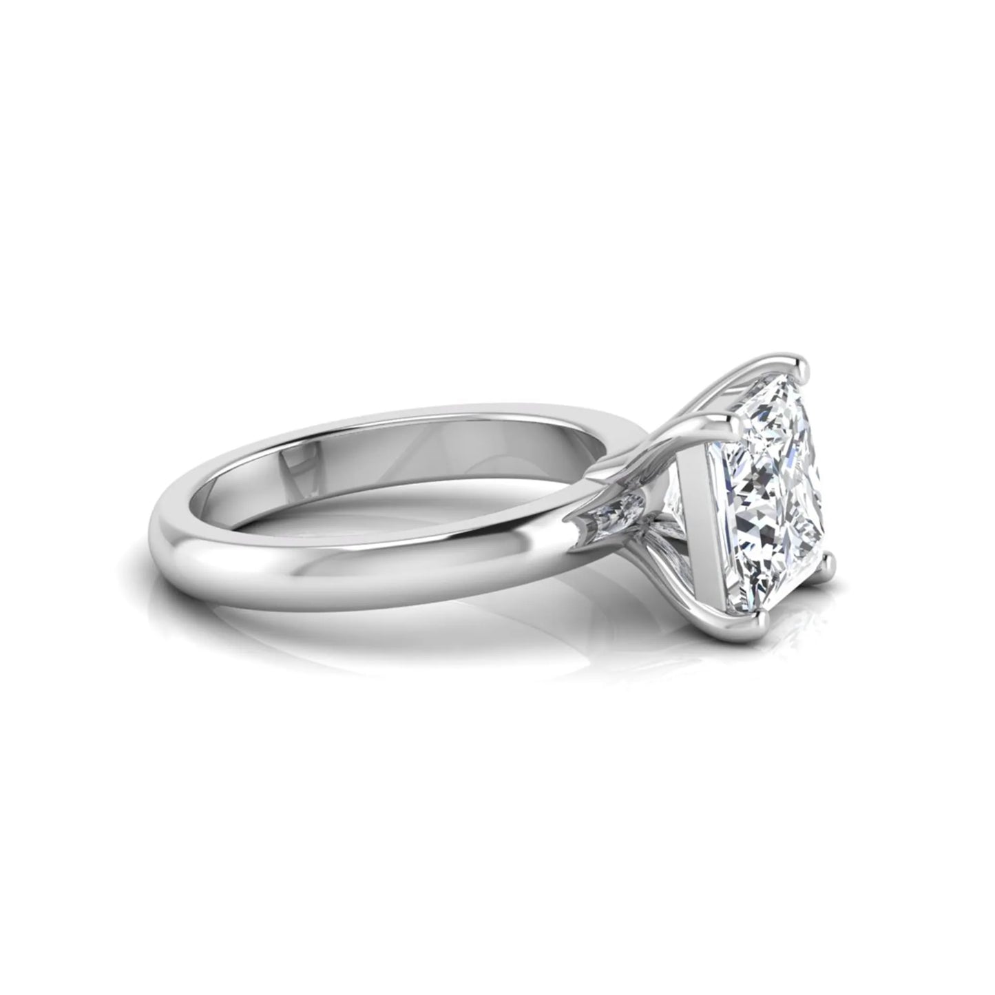 Princess Cut Solitaire Lab Grown Diamond Engagement Ring