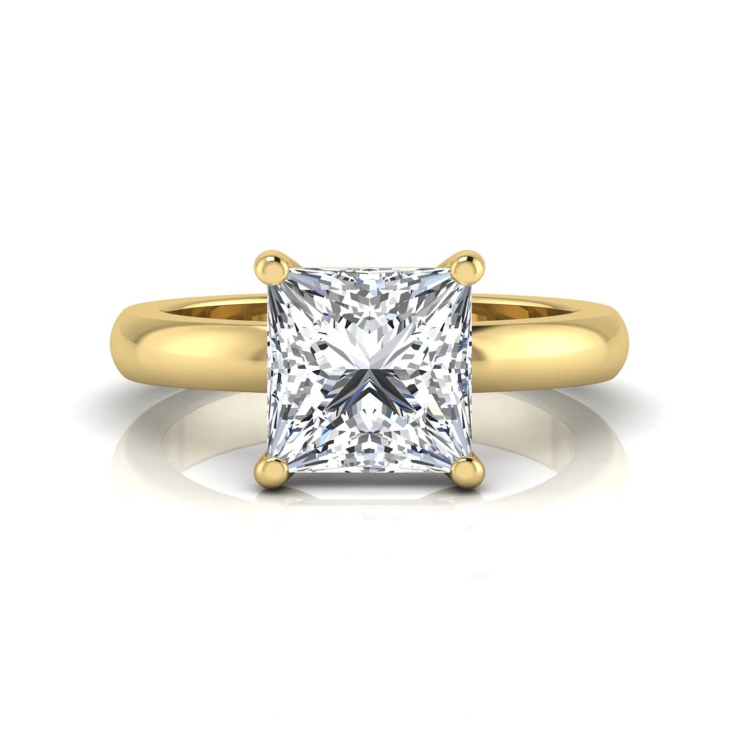 Princess Cut Solitaire Lab Grown Diamond Engagement Ring