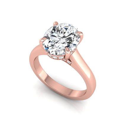 Princess Cluster Prong Set Lab Grown Diamond Engagement Ring