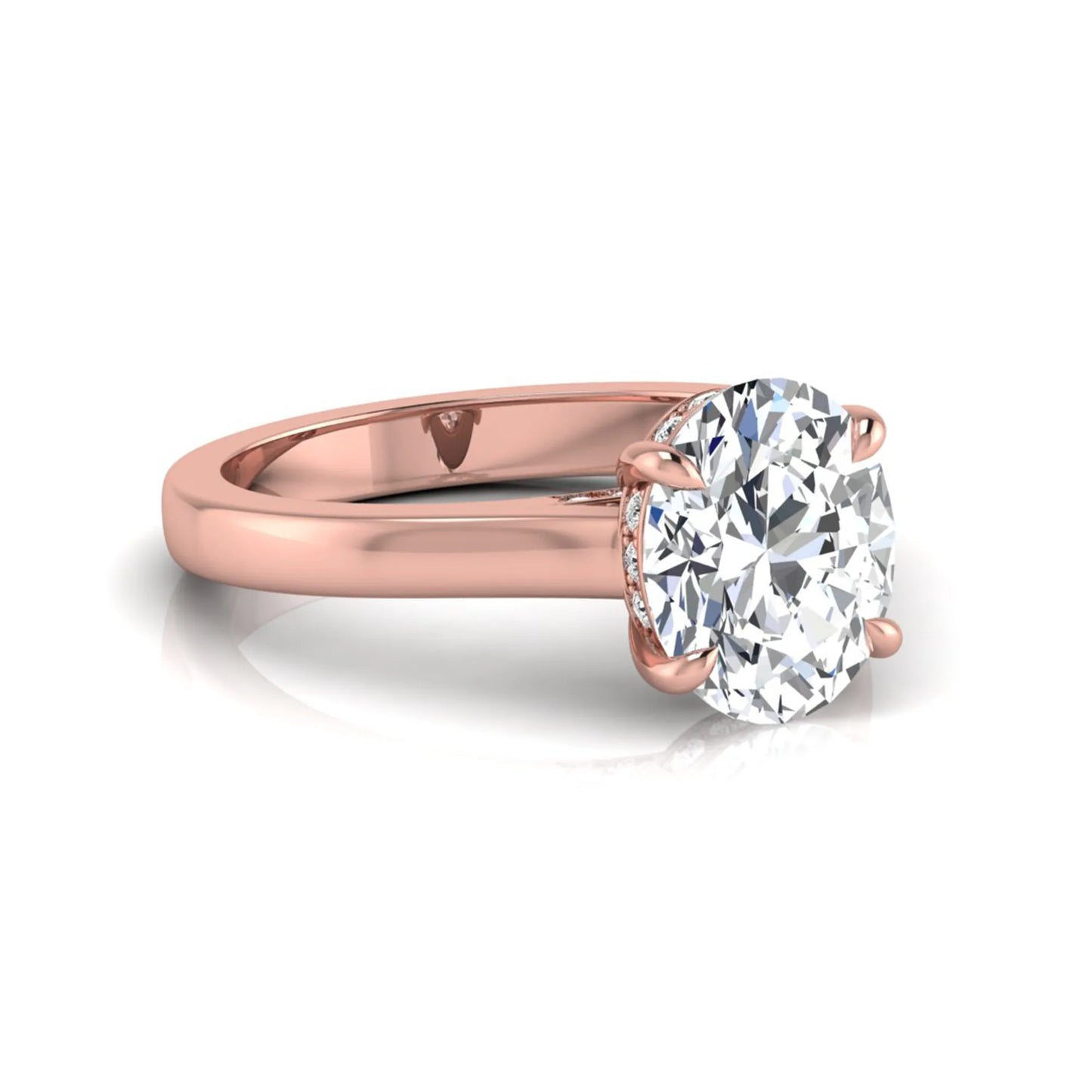 Princess Cluster Prong Set Lab Grown Diamond Engagement Ring