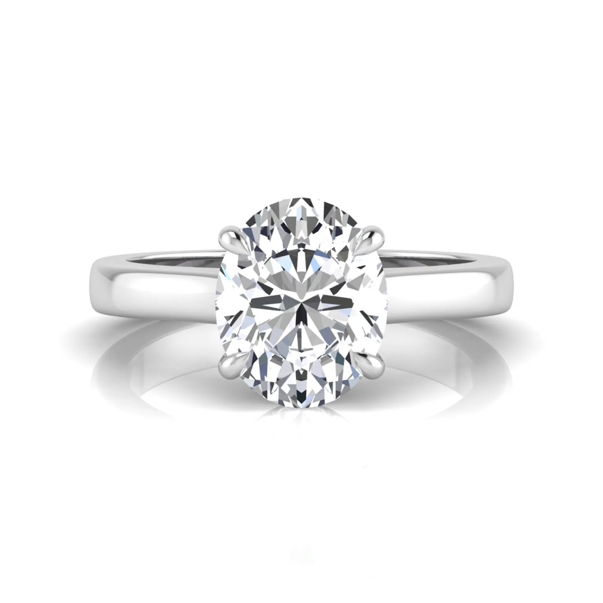 Princess Cluster Prong Set Lab Grown Diamond Engagement Ring