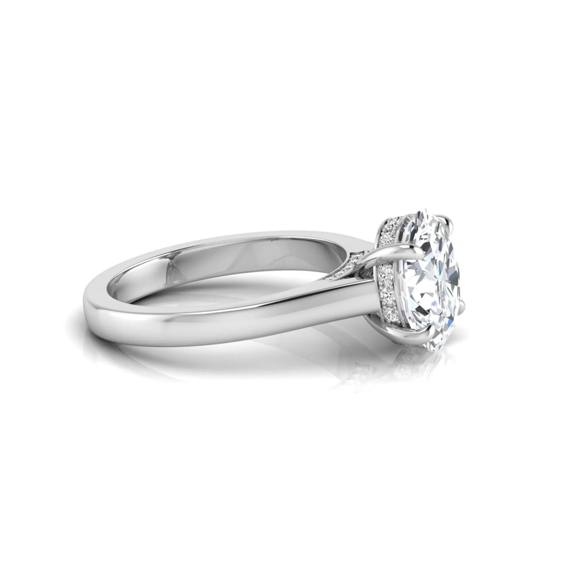 Princess Cluster Prong Set Lab Grown Diamond Engagement Ring