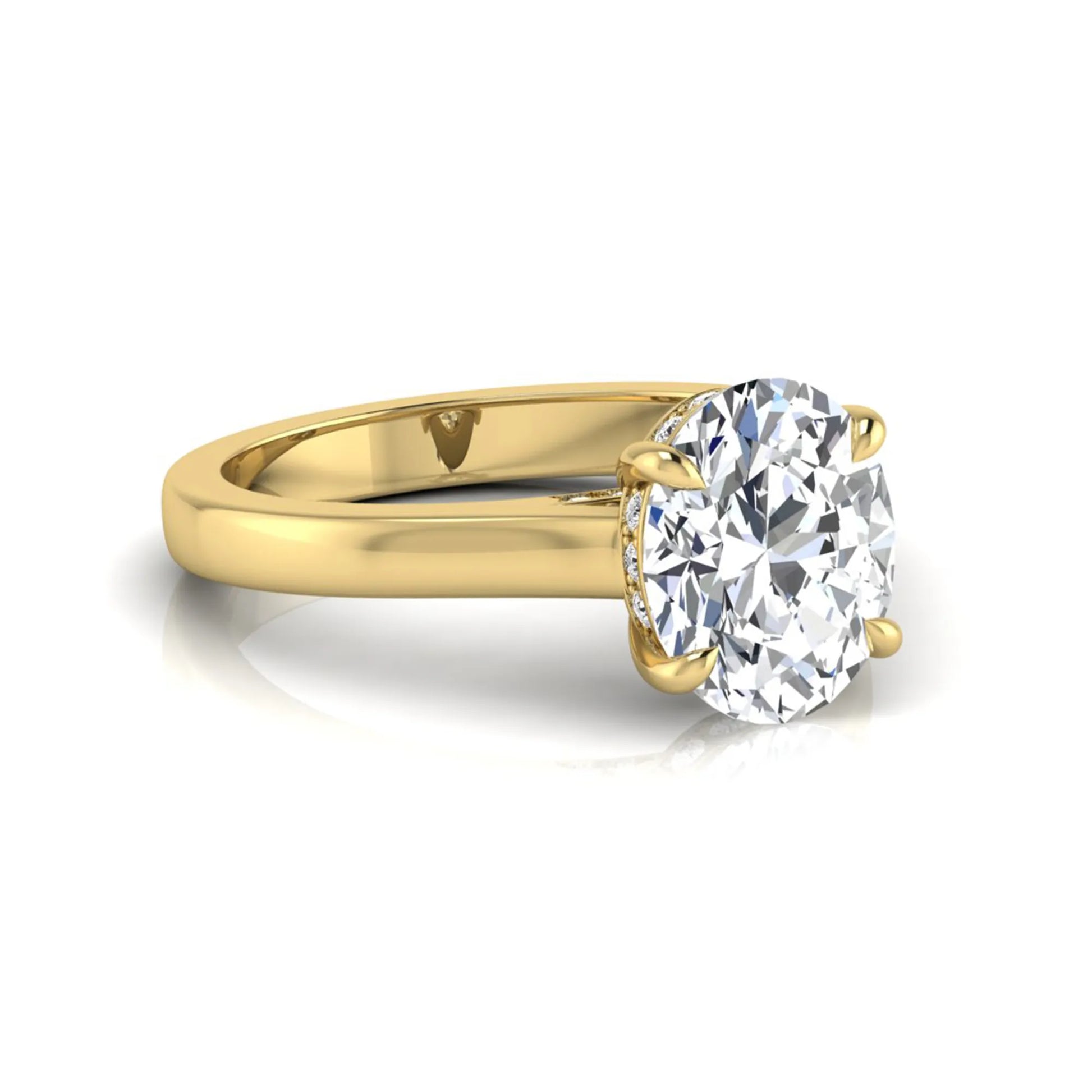 Princess Cluster Prong Set Lab Grown Diamond Engagement Ring