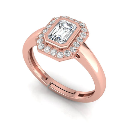 Princess Cluster Prong Set Lab Grown Diamond Engagement Ring