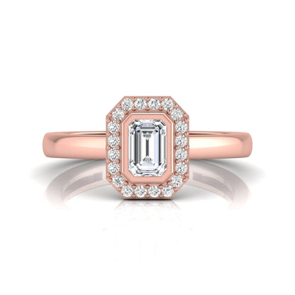 Princess Cluster Prong Set Lab Grown Diamond Engagement Ring