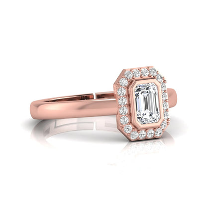 Princess Cluster Prong Set Lab Grown Diamond Engagement Ring