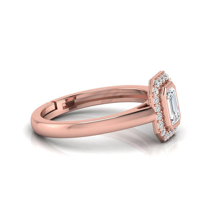 Princess Cluster Prong Set Lab Grown Diamond Engagement Ring