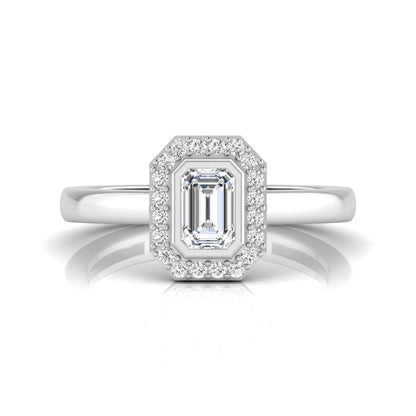Princess Cluster Prong Set Lab Grown Diamond Engagement Ring