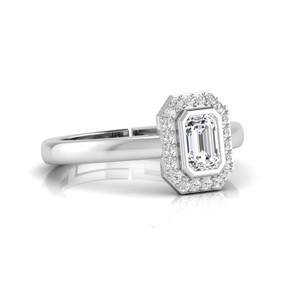 Princess Cluster Prong Set Lab Grown Diamond Engagement Ring