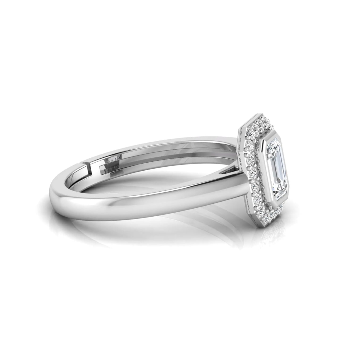 Princess Cluster Prong Set Lab Grown Diamond Engagement Ring