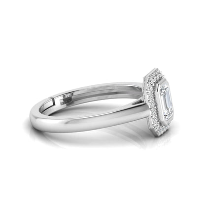Princess Cluster Prong Set Lab Grown Diamond Engagement Ring