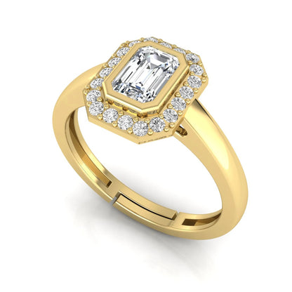 Princess Cluster Prong Set Lab Grown Diamond Engagement Ring