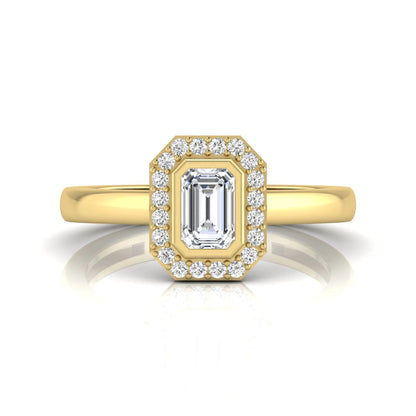 Princess Cluster Prong Set Lab Grown Diamond Engagement Ring