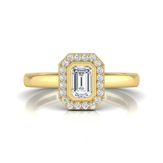 Princess Cluster Prong Set Lab Grown Diamond Engagement Ring