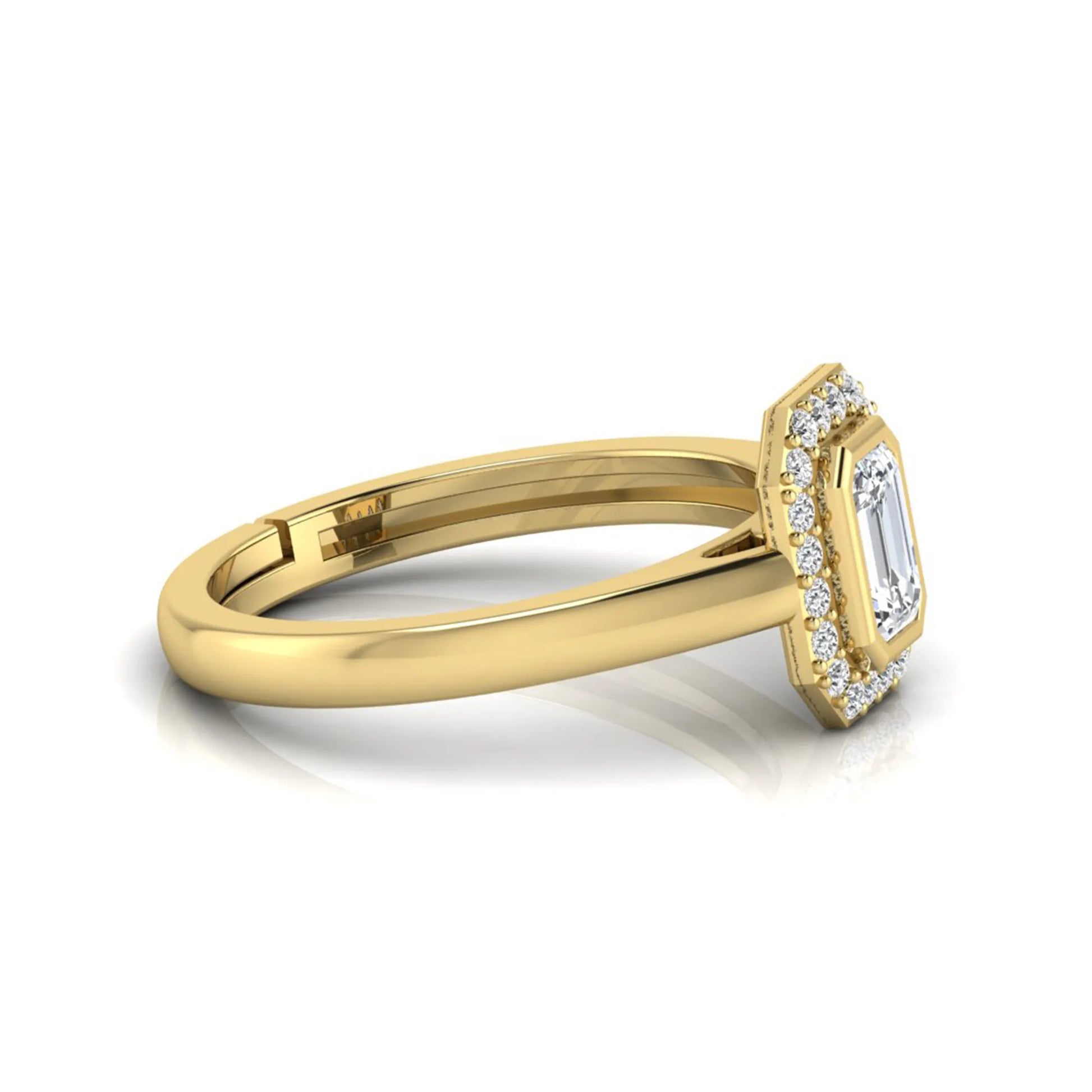 Princess Cluster Prong Set Lab Grown Diamond Engagement Ring