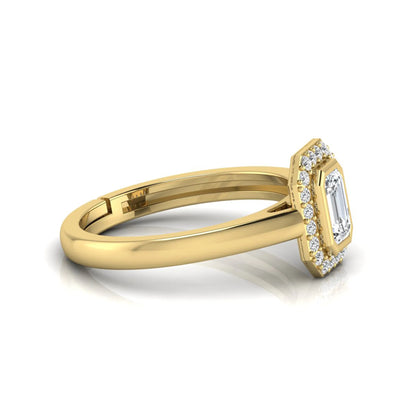 Princess Cluster Prong Set Lab Grown Diamond Engagement Ring