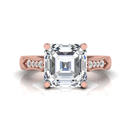 Princess Cluster Prong Set Lab Grown Diamond Engagement Ring