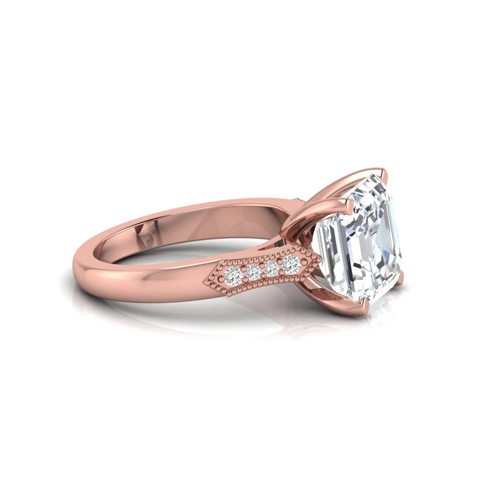 Princess Cluster Prong Set Lab Grown Diamond Engagement Ring