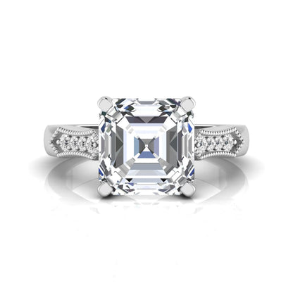 Princess Cluster Prong Set Lab Grown Diamond Engagement Ring