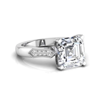 Princess Cluster Prong Set Lab Grown Diamond Engagement Ring
