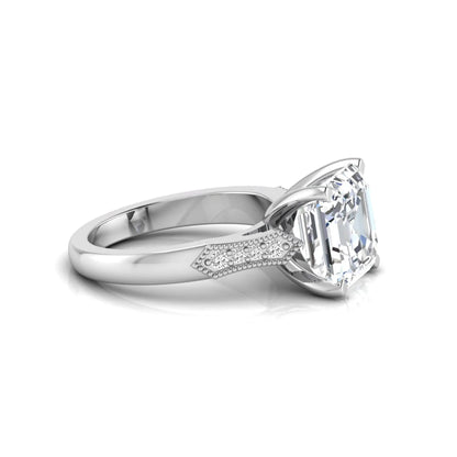 Princess Cluster Prong Set Lab Grown Diamond Engagement Ring