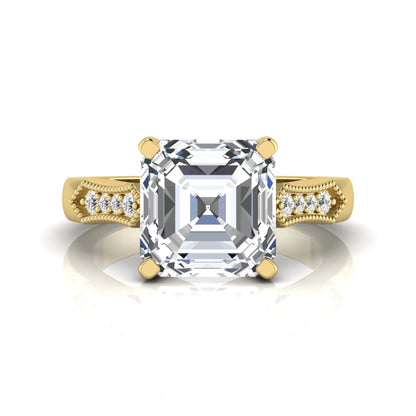 Princess Cluster Prong Set Lab Grown Diamond Engagement Ring