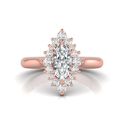 Princess Cluster Prong Set Lab Grown Diamond Engagement Ring