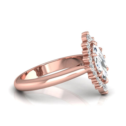 Princess Cluster Prong Set Lab Grown Diamond Engagement Ring