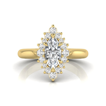 Princess Cluster Prong Set Lab Grown Diamond Engagement Ring