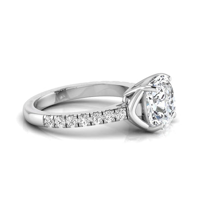 Princess Cluster Prong Set Lab Grown Diamond Engagement Ring