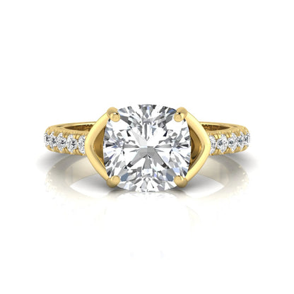 Princess Cluster Prong Set Lab Grown Diamond Engagement Ring