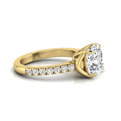 Princess Cluster Prong Set Lab Grown Diamond Engagement Ring