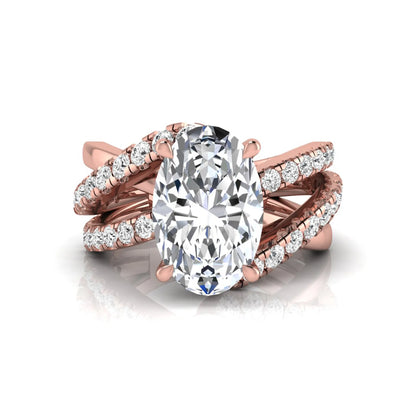 Princess Cluster Prong Set Lab Grown Diamond Engagement Ring
