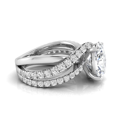 Princess Cluster Prong Set Lab Grown Diamond Engagement Ring