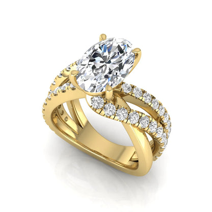 Princess Cluster Prong Set Lab Grown Diamond Engagement Ring