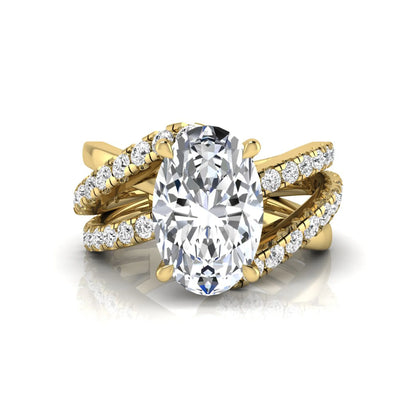 Princess Cluster Prong Set Lab Grown Diamond Engagement Ring