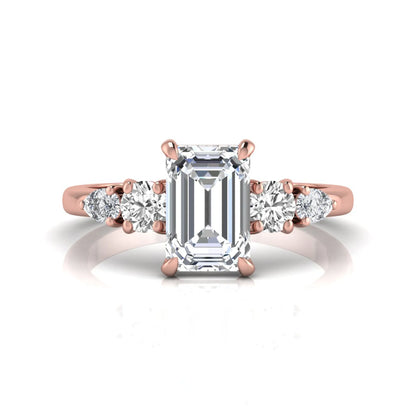 Princess Cluster Prong Set Lab Grown Diamond Engagement Ring