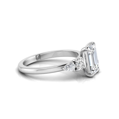 Princess Cluster Prong Set Lab Grown Diamond Engagement Ring
