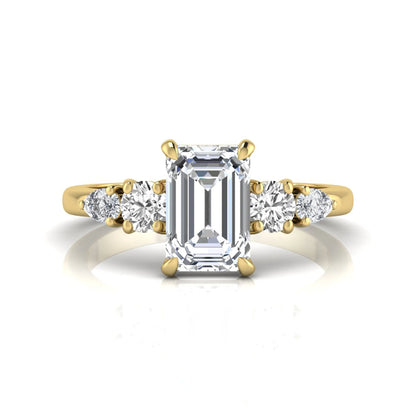Princess Cluster Prong Set Lab Grown Diamond Engagement Ring