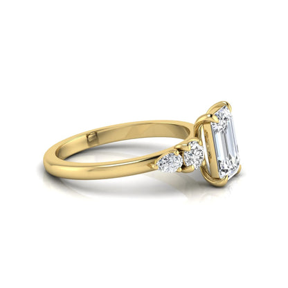 Princess Cluster Prong Set Lab Grown Diamond Engagement Ring