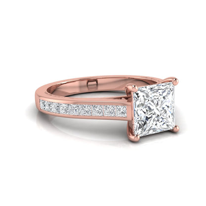 Princess Cluster Prong Set Lab Grown Diamond Engagement Ring